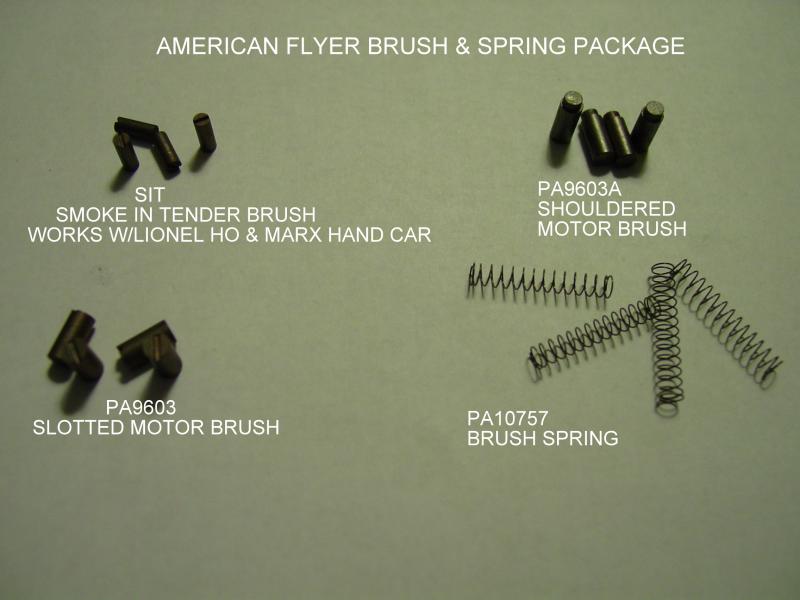 AMERICAN FLYER MOTOR BRUSHES AND SPRINGS